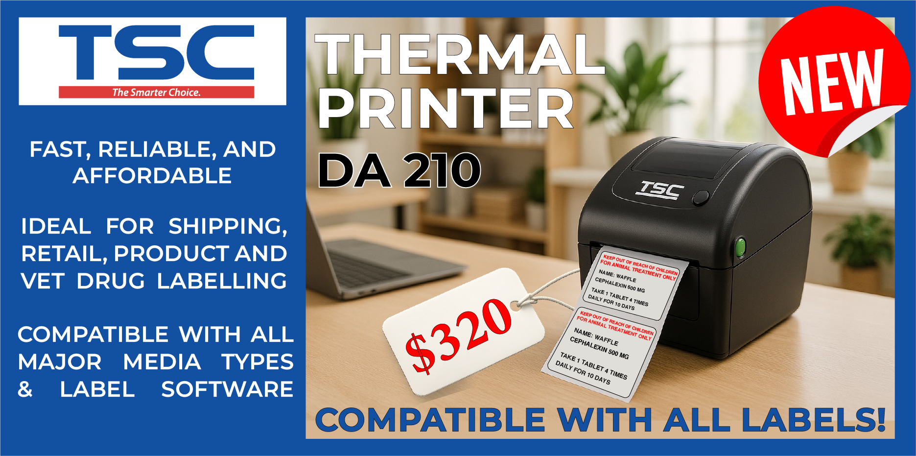 TSC DA210 Thermal Printer